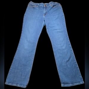 Lee Women’s Comfort Waistband Stretch Jeans Size 12 Medium Blue Mid Rise Straigh